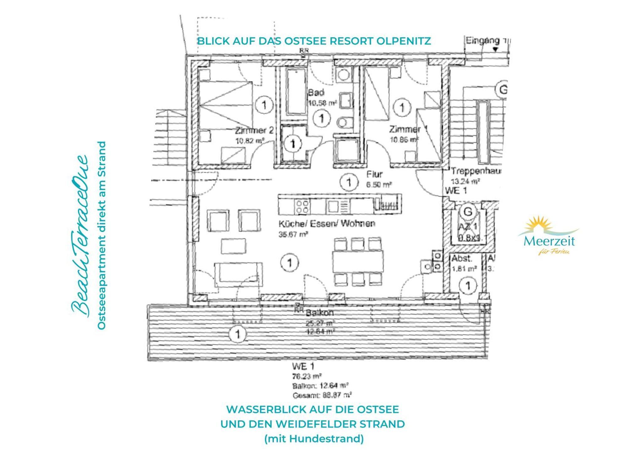BeachTerraceOne - EG, Meerblick, Terrasse, Kamin, Sauna Olpenitz Exterior foto