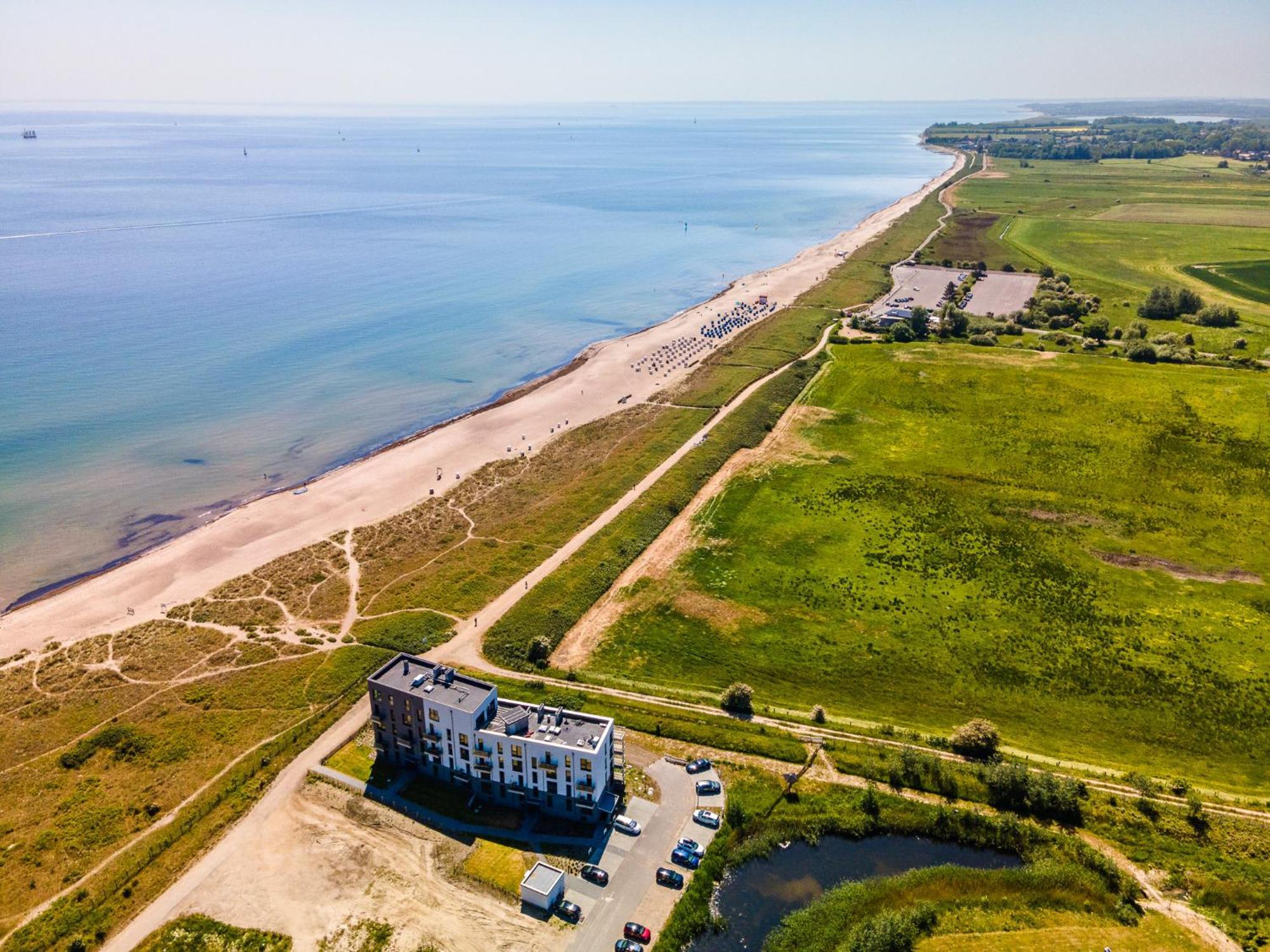 BeachTerraceOne - EG, Meerblick, Terrasse, Kamin, Sauna Olpenitz Exterior foto