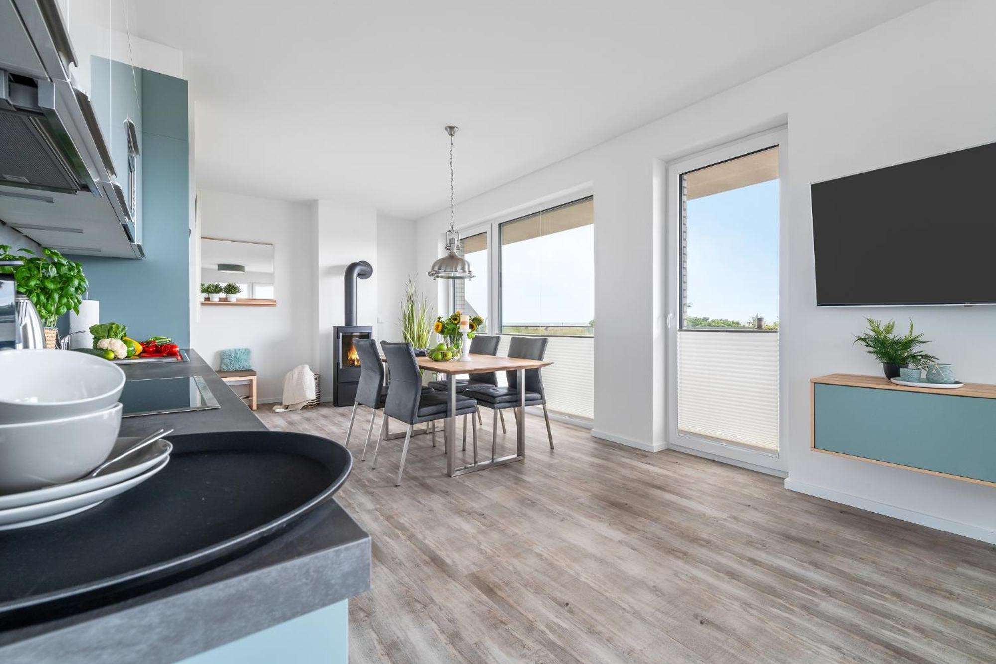 BeachTerraceOne - EG, Meerblick, Terrasse, Kamin, Sauna Olpenitz Exterior foto